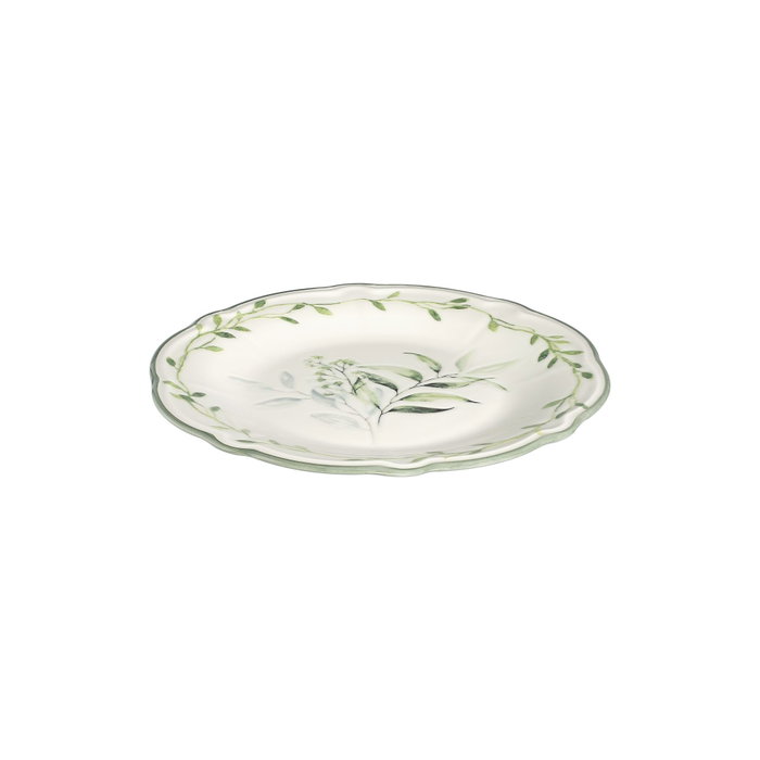 Hermia Olivessa Fulya Juego de Cena de 24 Piezas Blanco y Verde